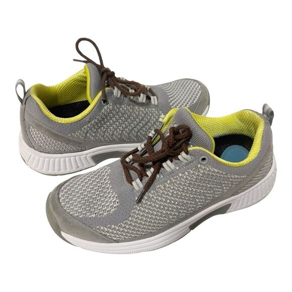 Orthofeet Womens Coral 987 Gray Knit Orthopedic Comfort Shoes Size 8 Narrow - Picture 1 of 6